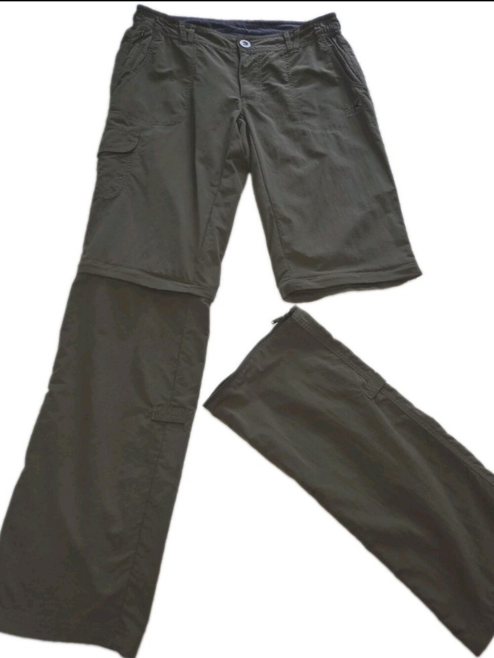 Karrimor Convertible Hiking Pants Size Men 30x32 Zip Off Leg Olive Green